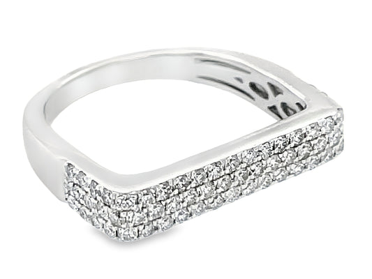 DIAMOND FLAT BAR RING