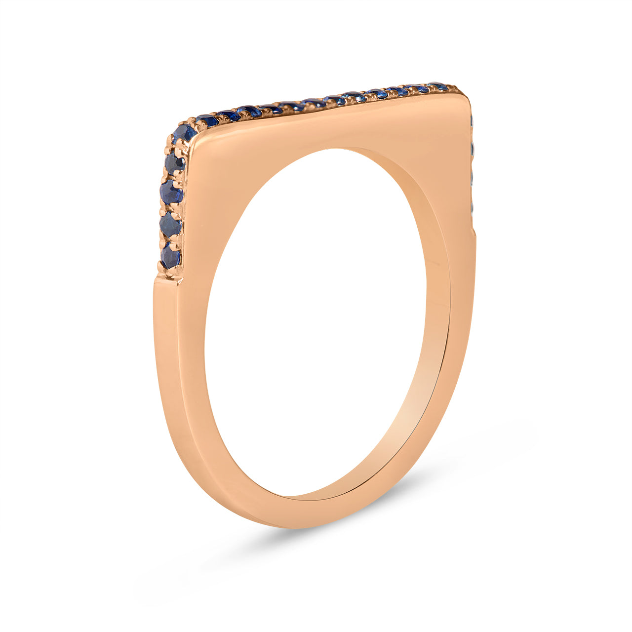 Sapphire Square Stackable Band