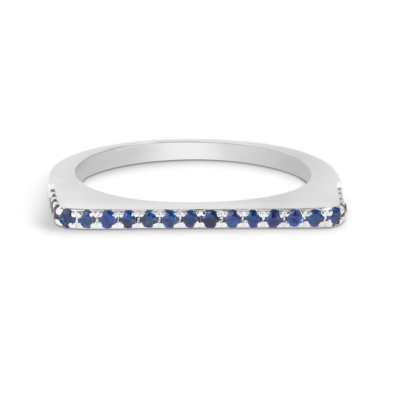 Sapphire Square Stackable Band