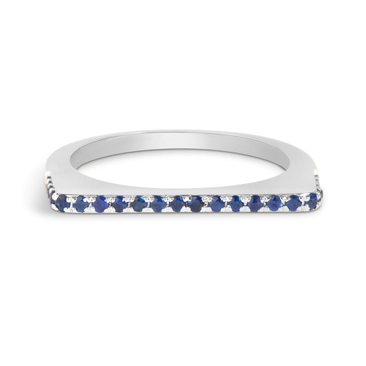 Sapphire Square Stackable Band