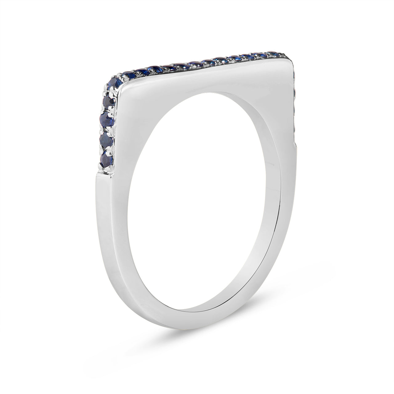 Sapphire Square Stackable Band