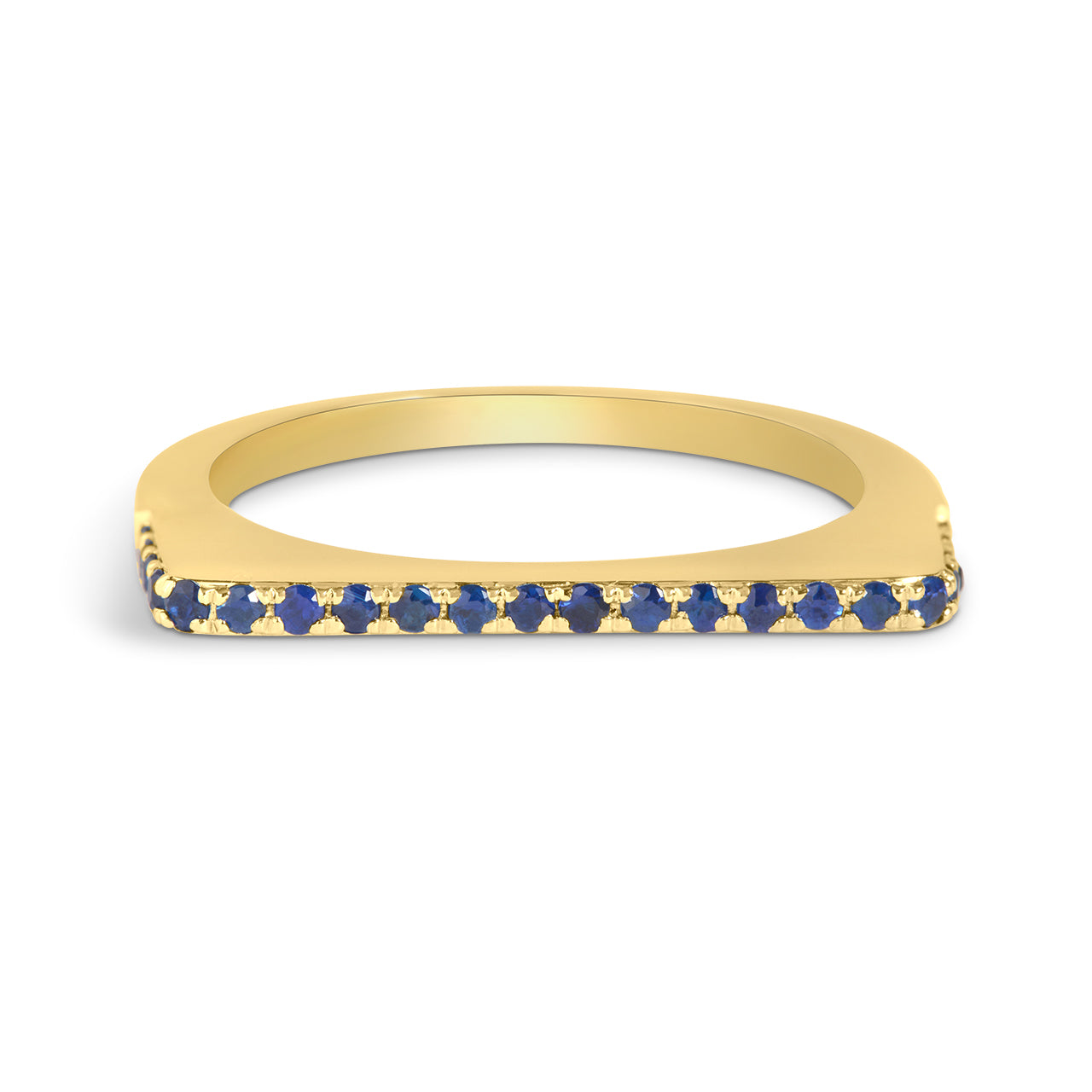 Sapphire Square Stackable Band
