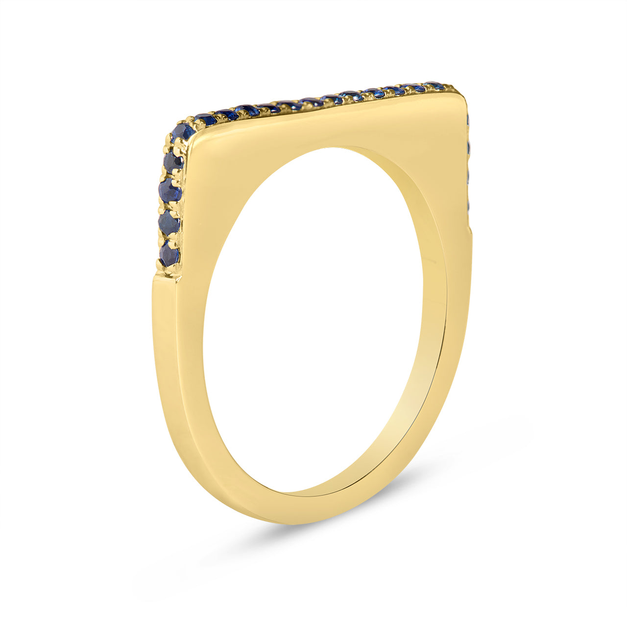 Sapphire Square Stackable Band