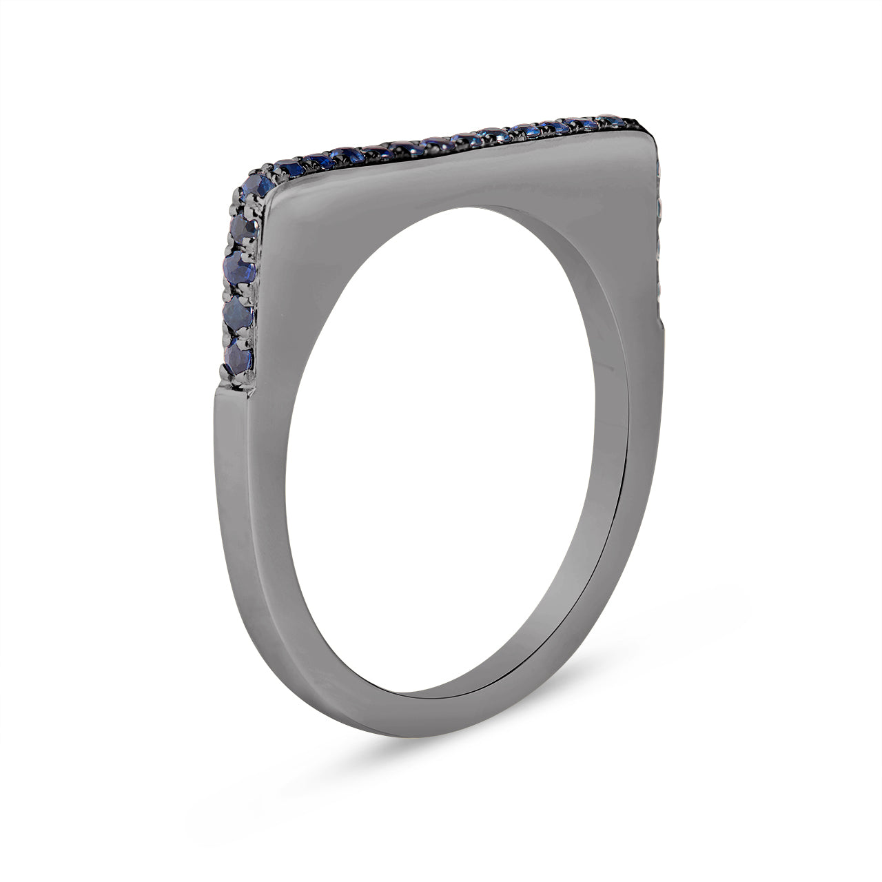Sapphire Square Stackable Band