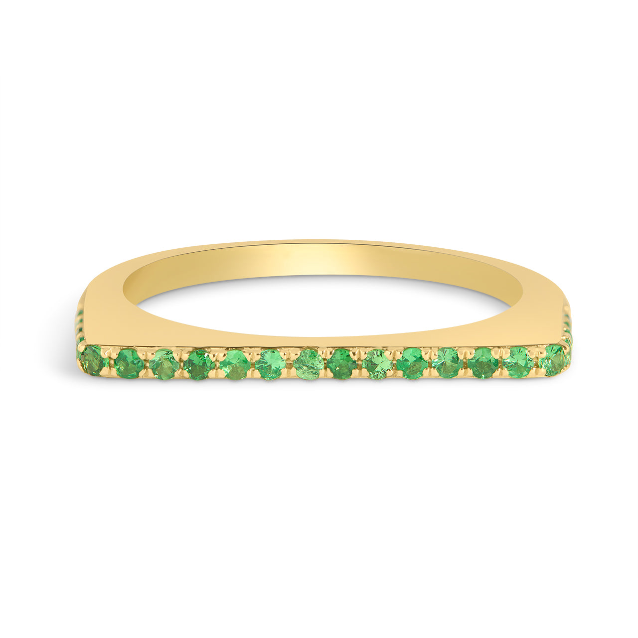 Tsavorite Square Stackable Band