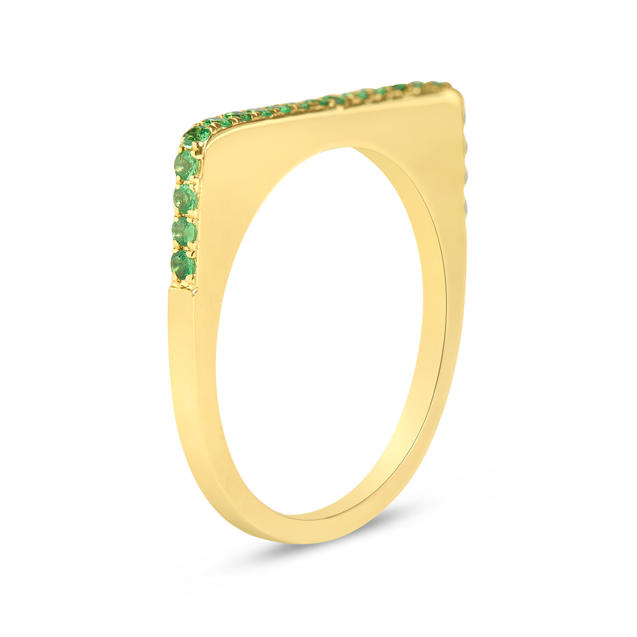 Tsavorite Square Stackable Band