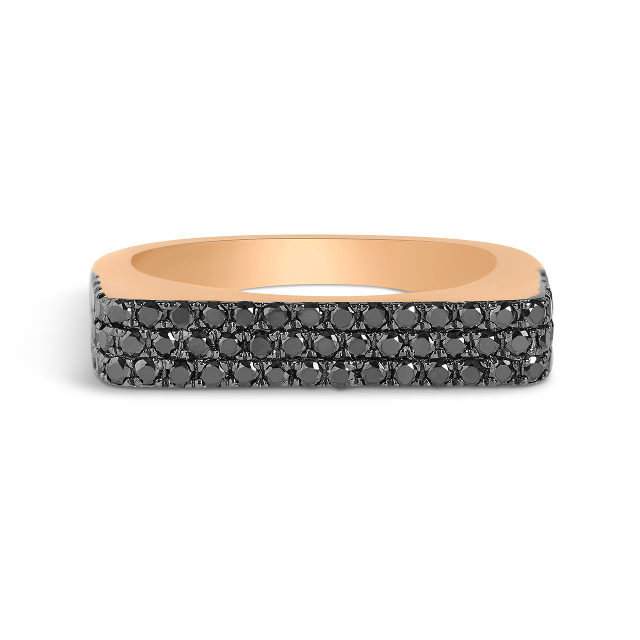 Black Diamond Square Ring