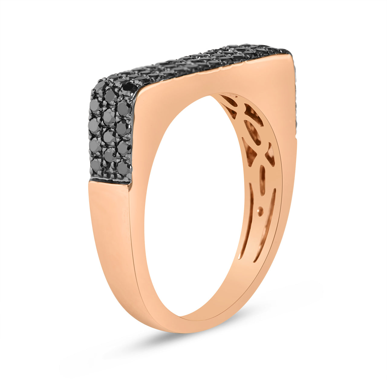 Black Diamond Square Ring