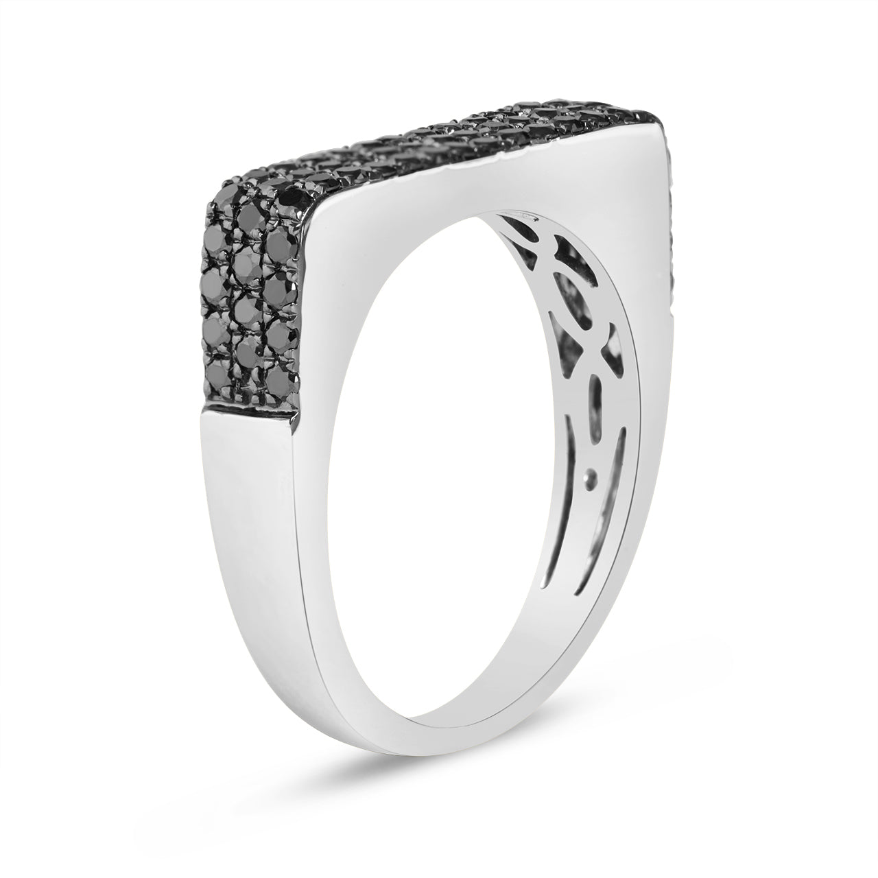 Black Diamond Square Ring