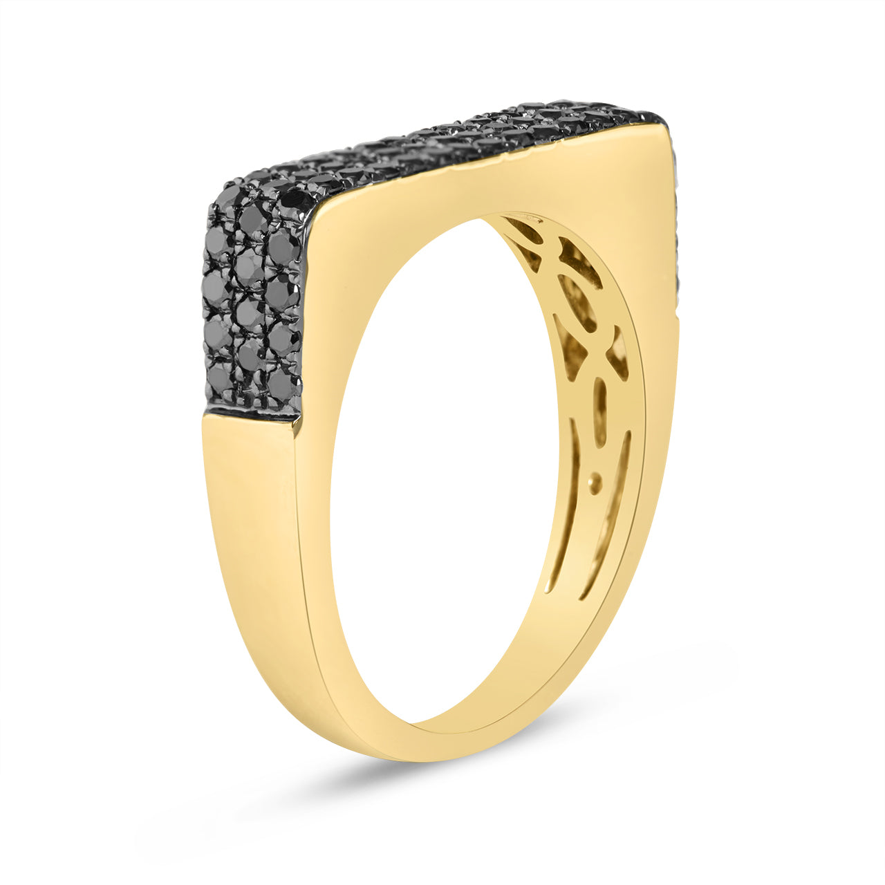 Black Diamond Square Ring