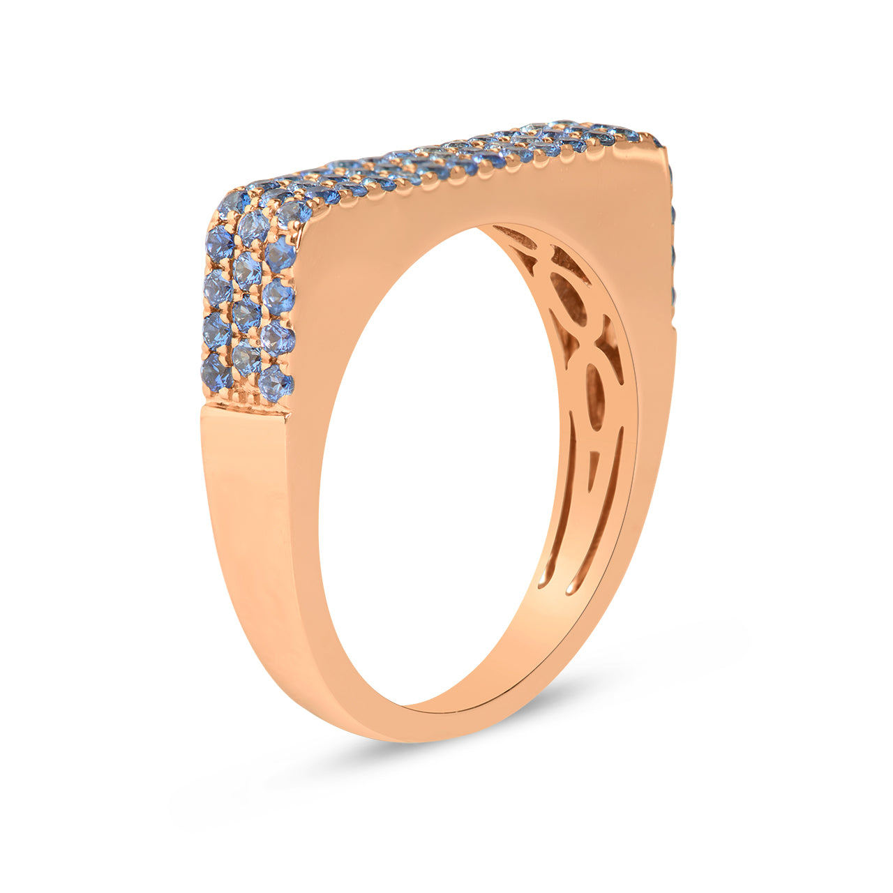 Sapphire Square Ring
