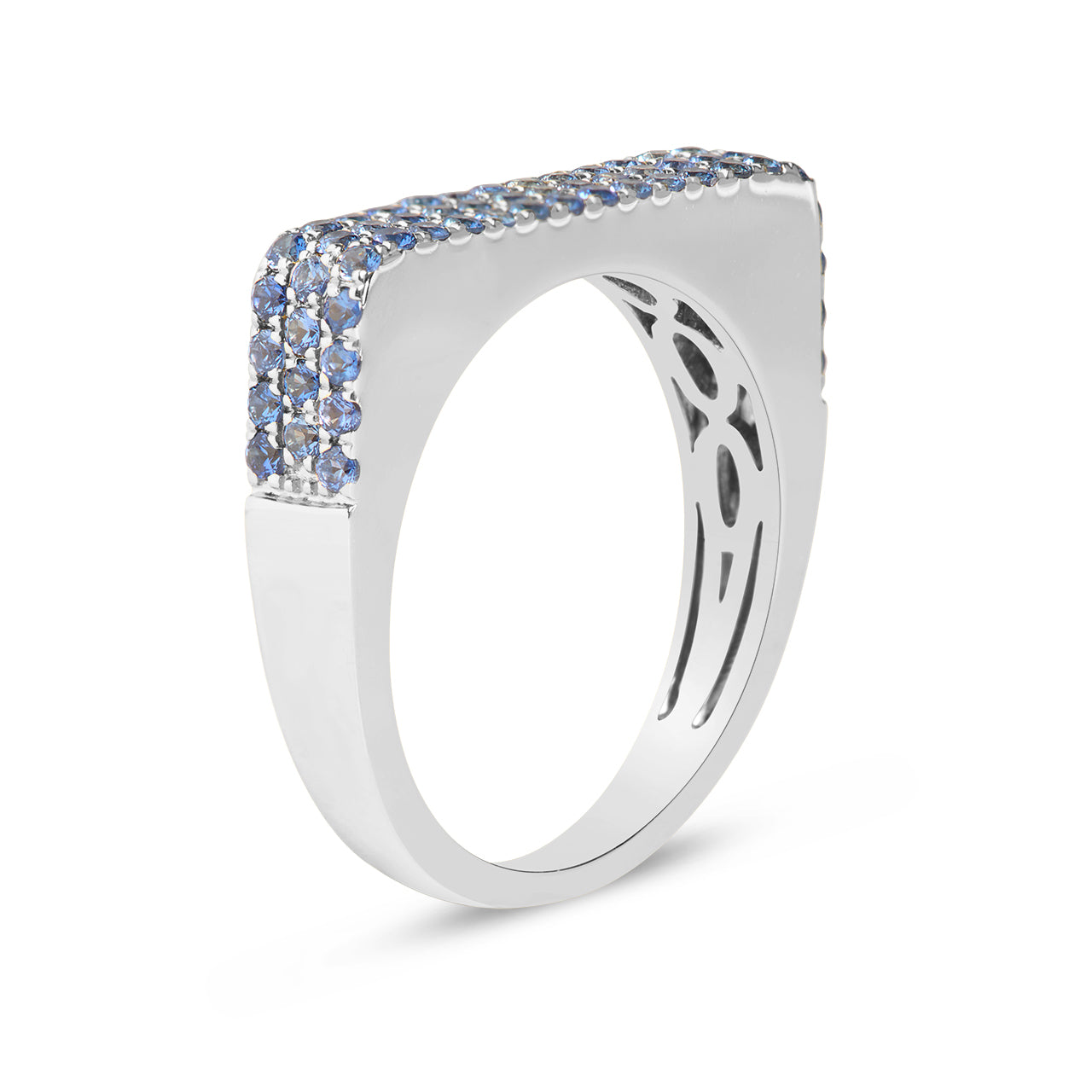 Sapphire Square Ring