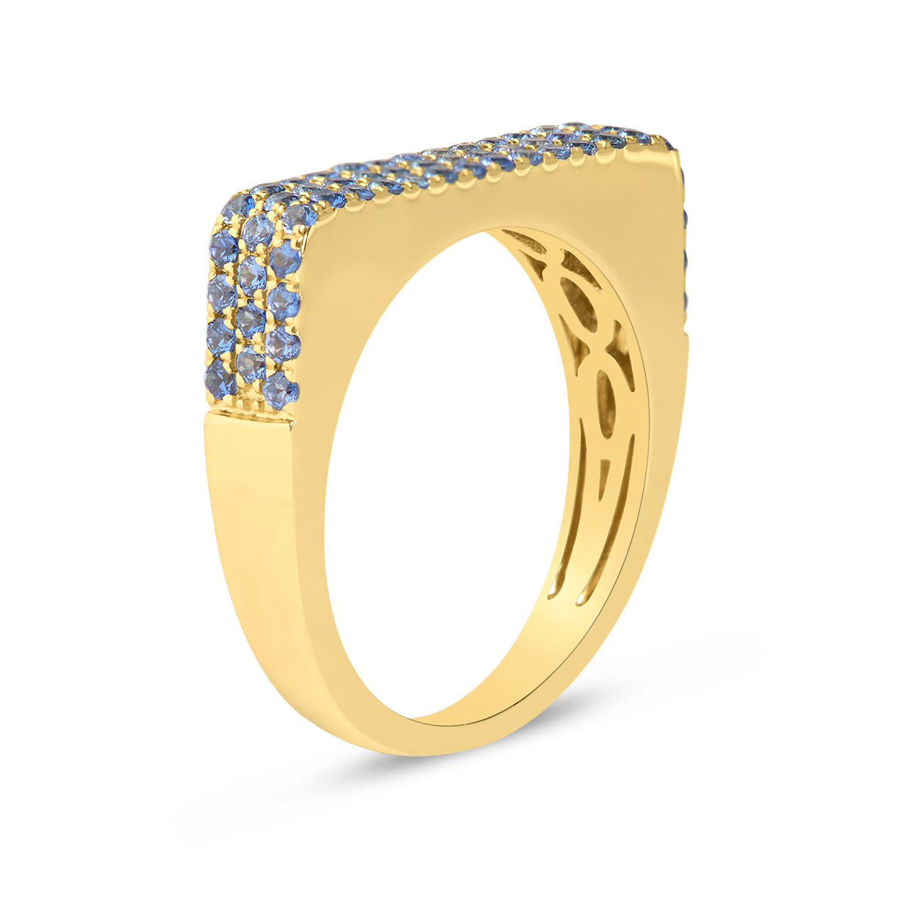 Sapphire Square Ring