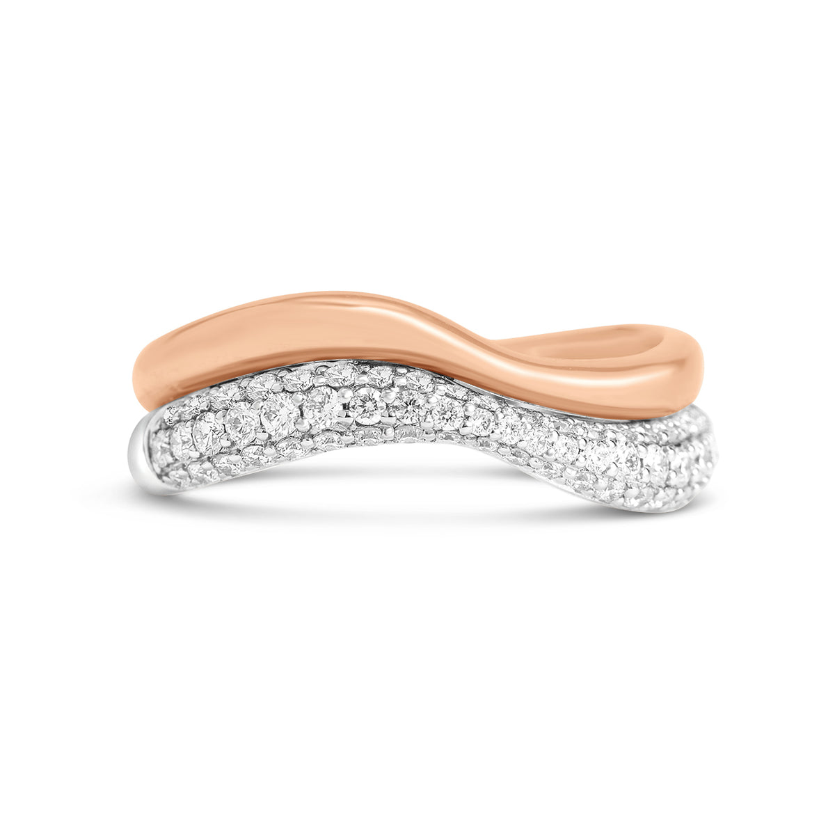 Diamond Wavy Stack Band