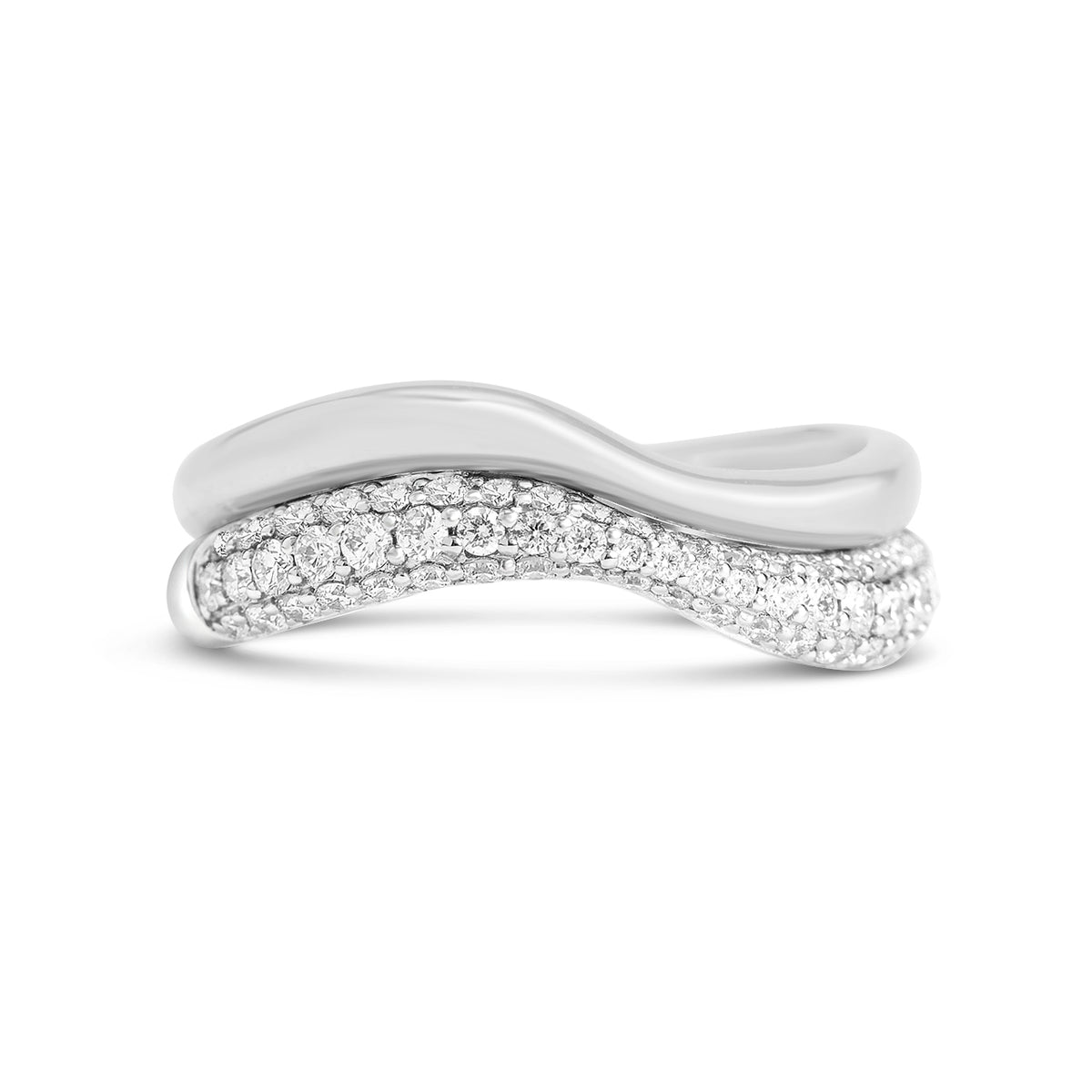 Diamond Wavy Stack Band