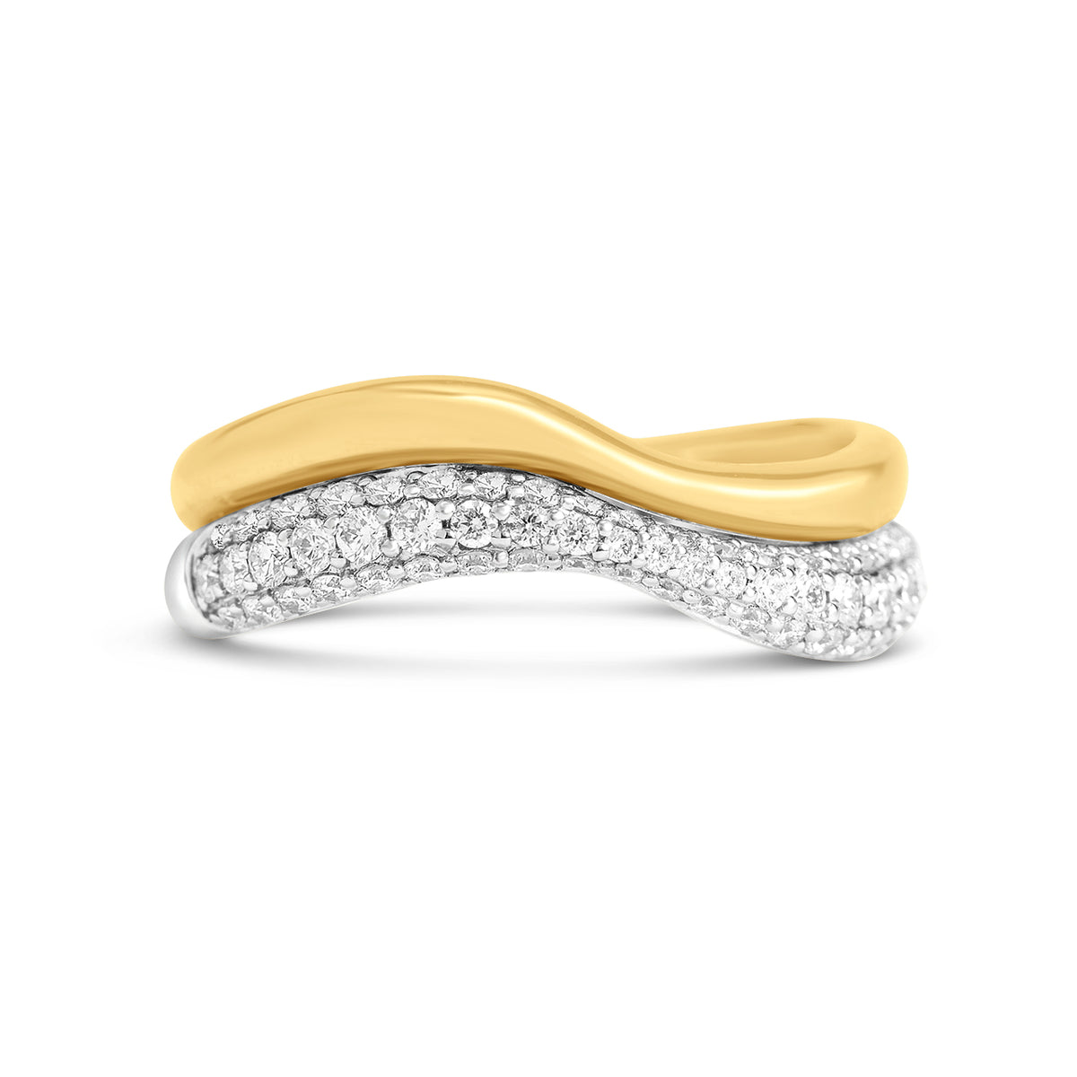 Diamond Wavy Stack Band