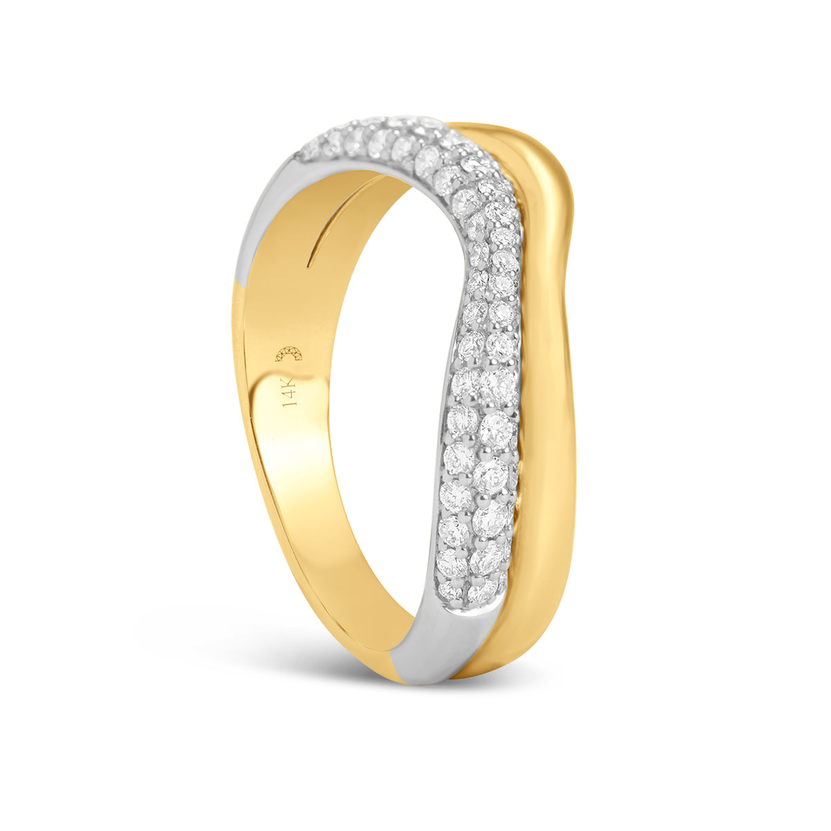 Diamond Wavy Stack Band