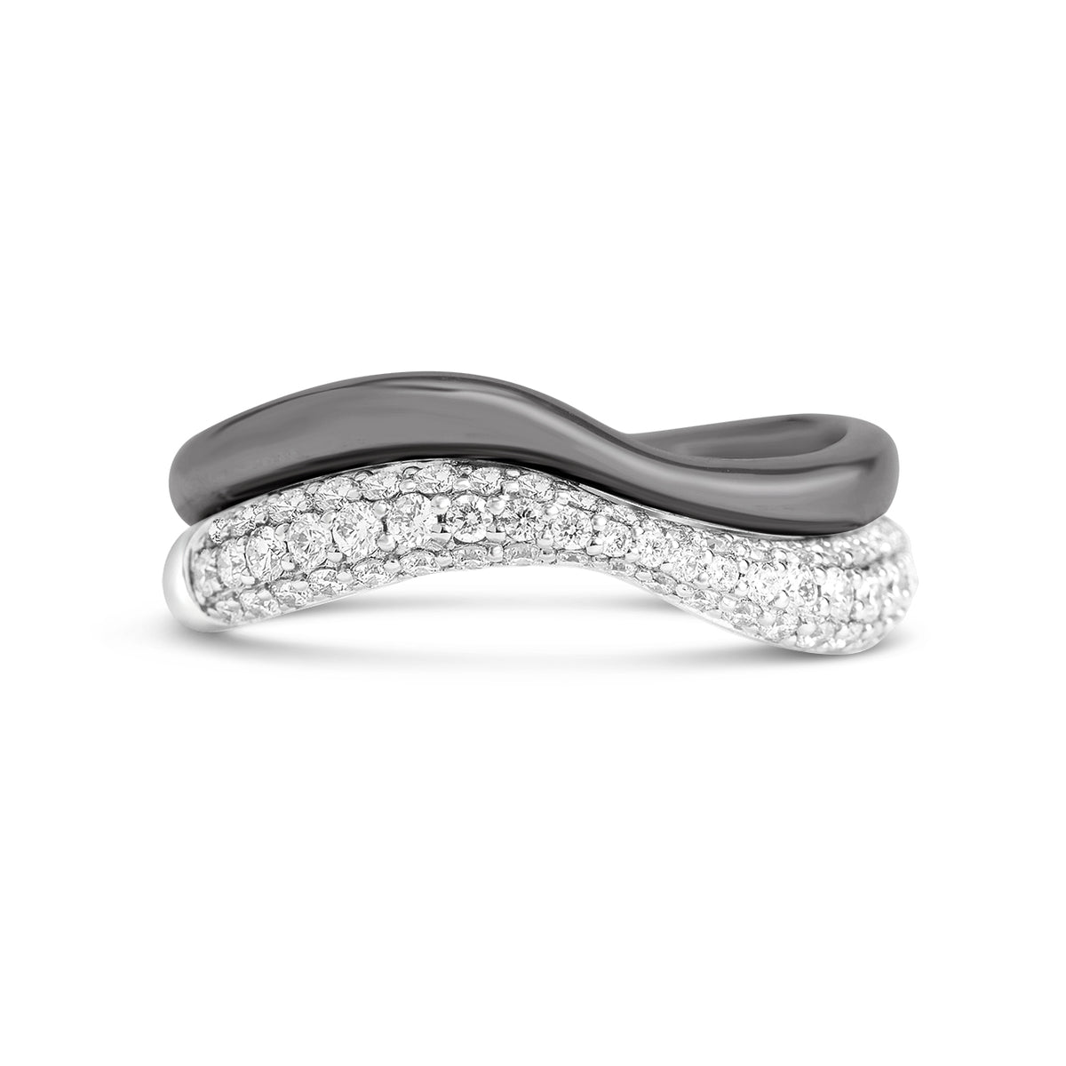 Diamond Wavy Stack Band
