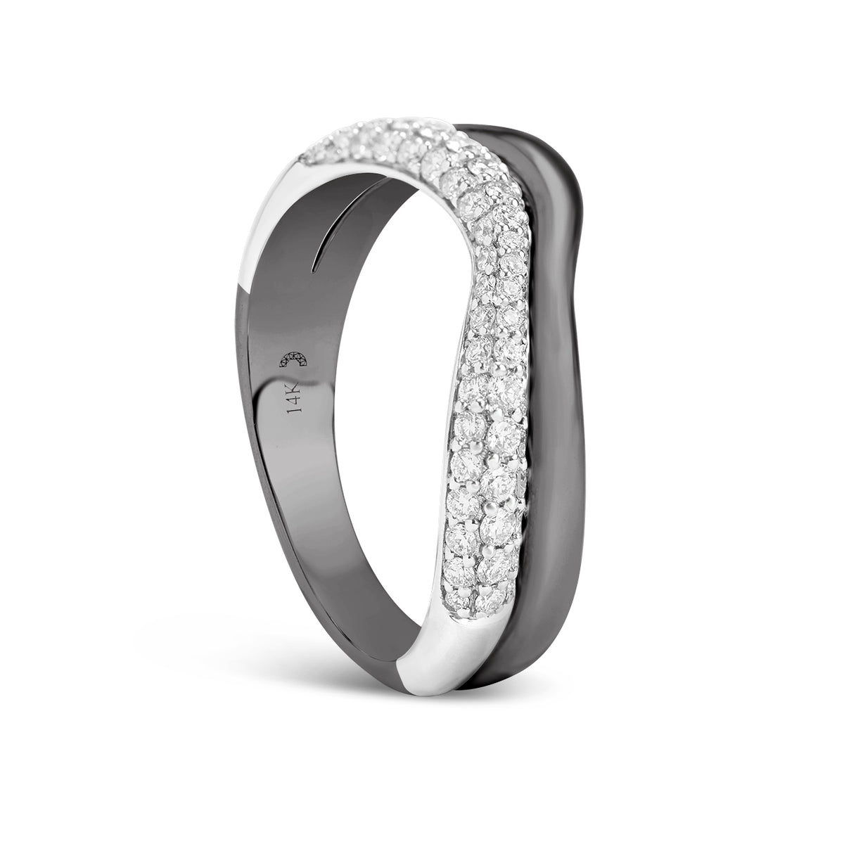 Diamond Wavy Stack Band