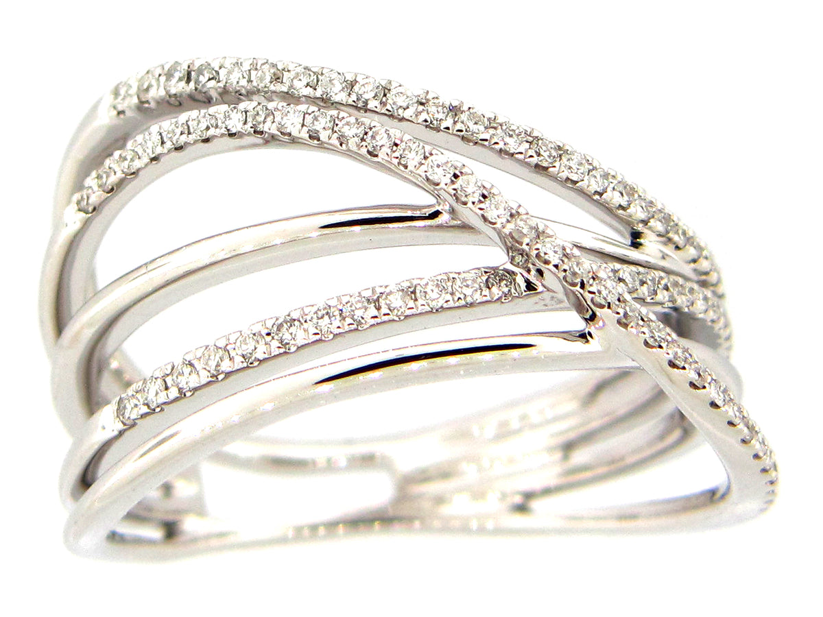 DIAMOND OBLONG MULTI STRAND RING