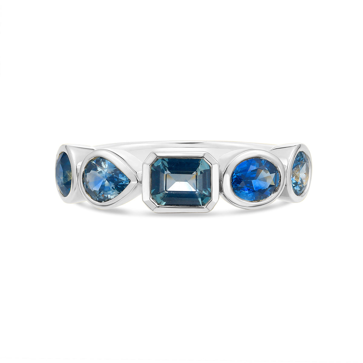 Montana Sapphire Mix Bezel Band