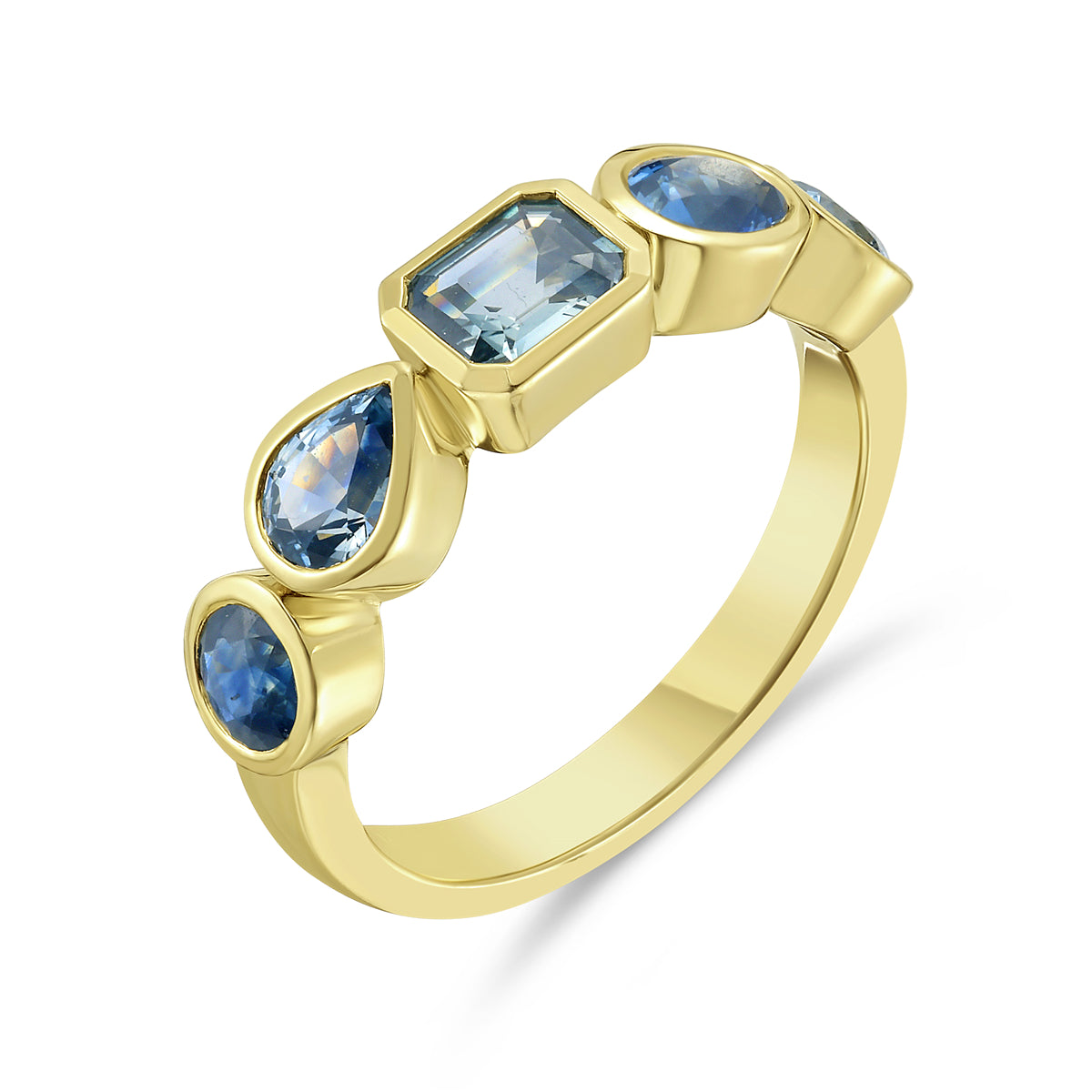Montana Sapphire Mix Bezel Band