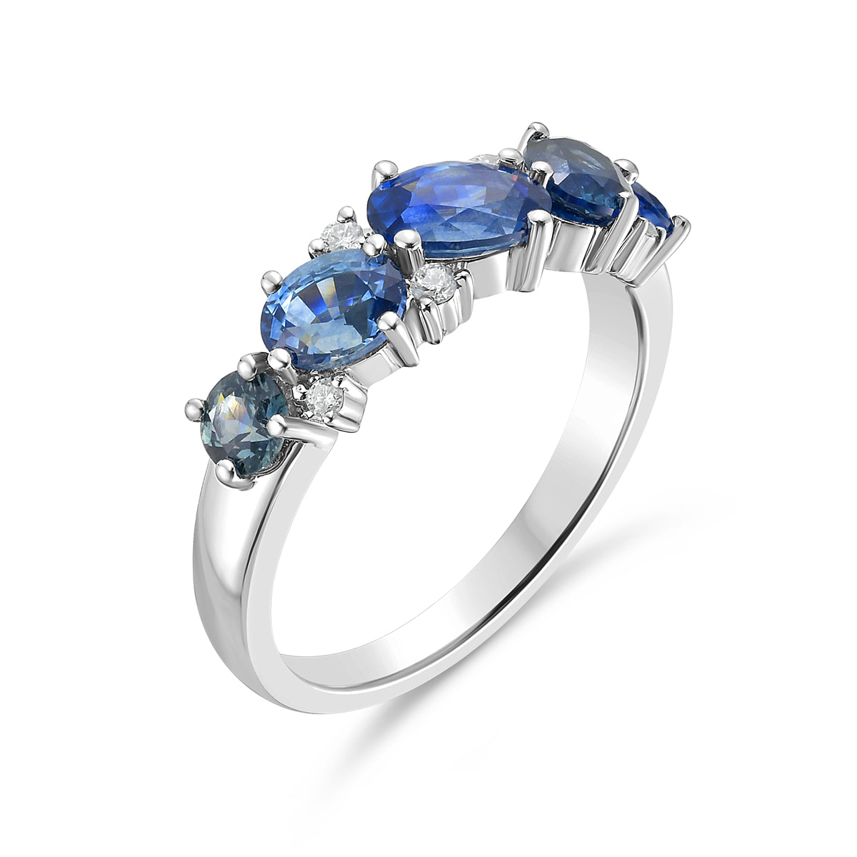 Montana Sapphire & Diamond Cluster Ring