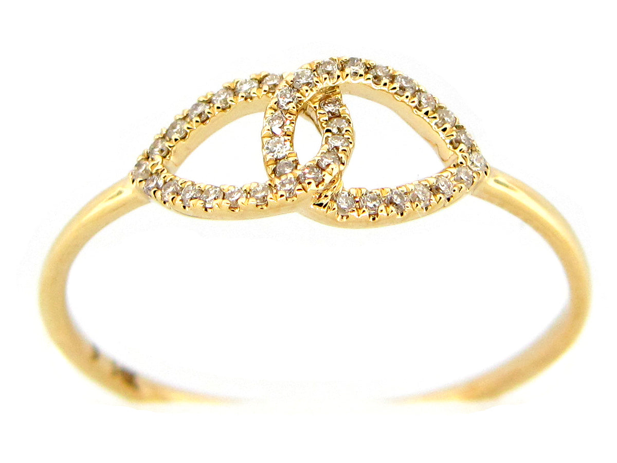 DIAMOND LINK RING, 14KY (N)