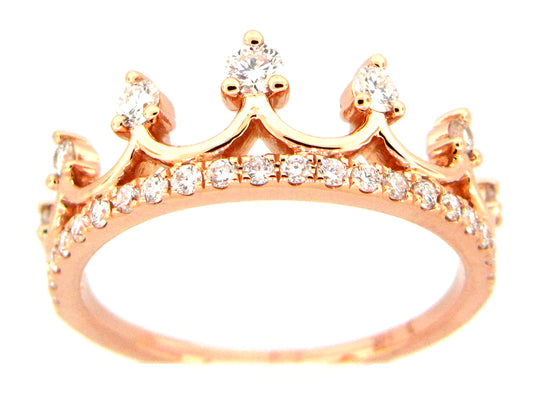 DIAMOND CROWN RING, 14KR (N)