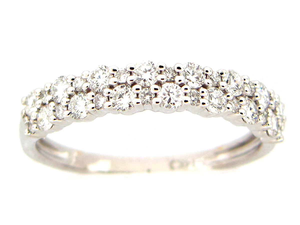 DIAMOND 2 ROW RING, 14KW (N)