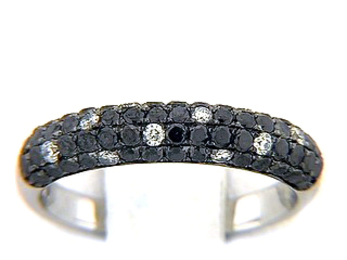 Black White Diamond Ring