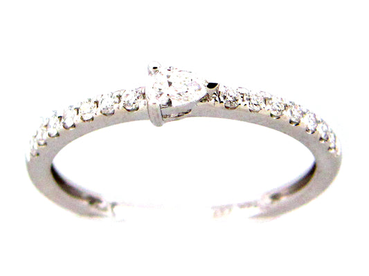 DIAMOND PEAR RING, 14KW (N)
