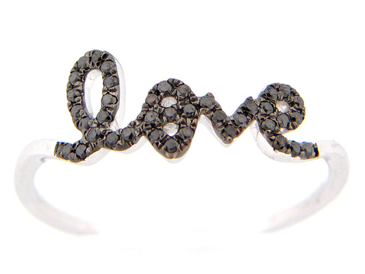 BLACK DIAMOND LOVE RING