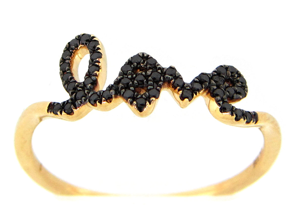 BLACK DIAMOND LOVE RING