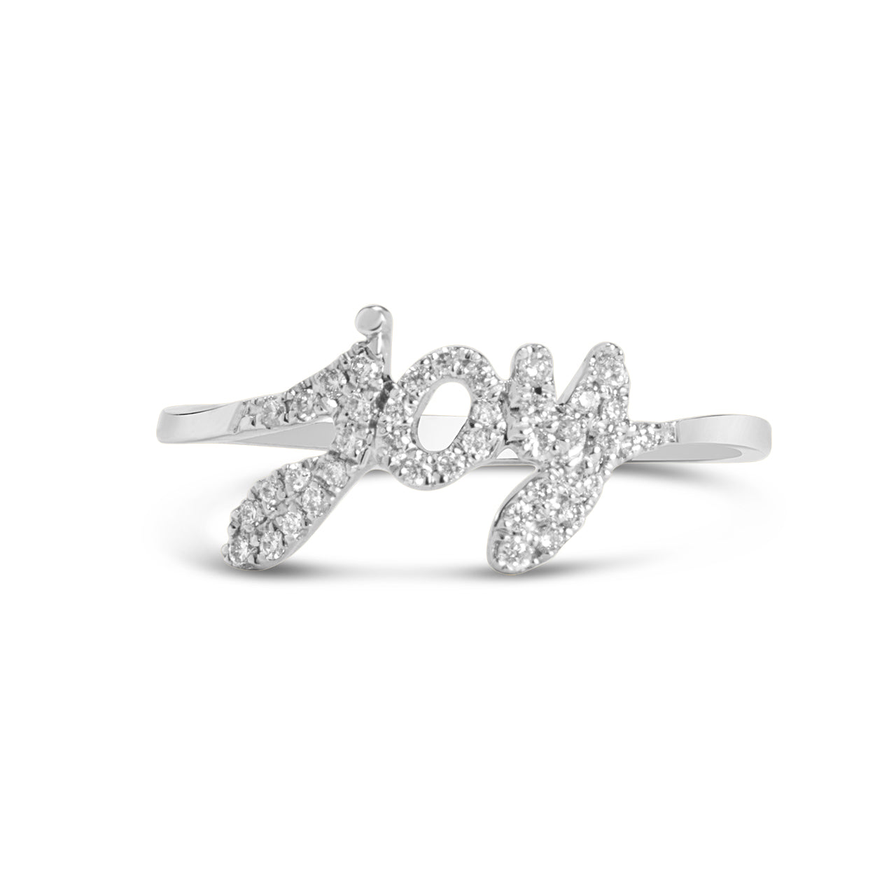 Diamond Joy Script Ring