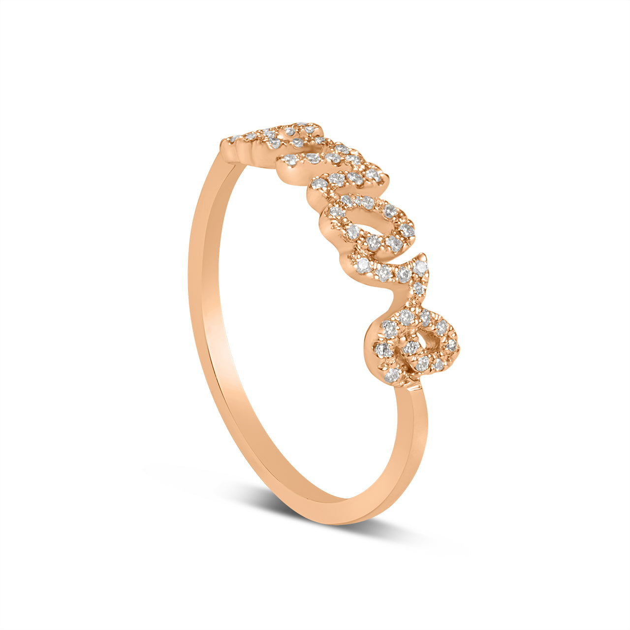 Diamond Amore Script Ring