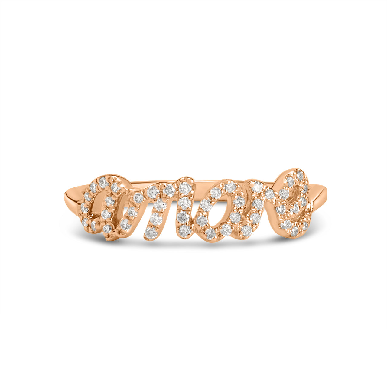Diamond Amore Script Ring