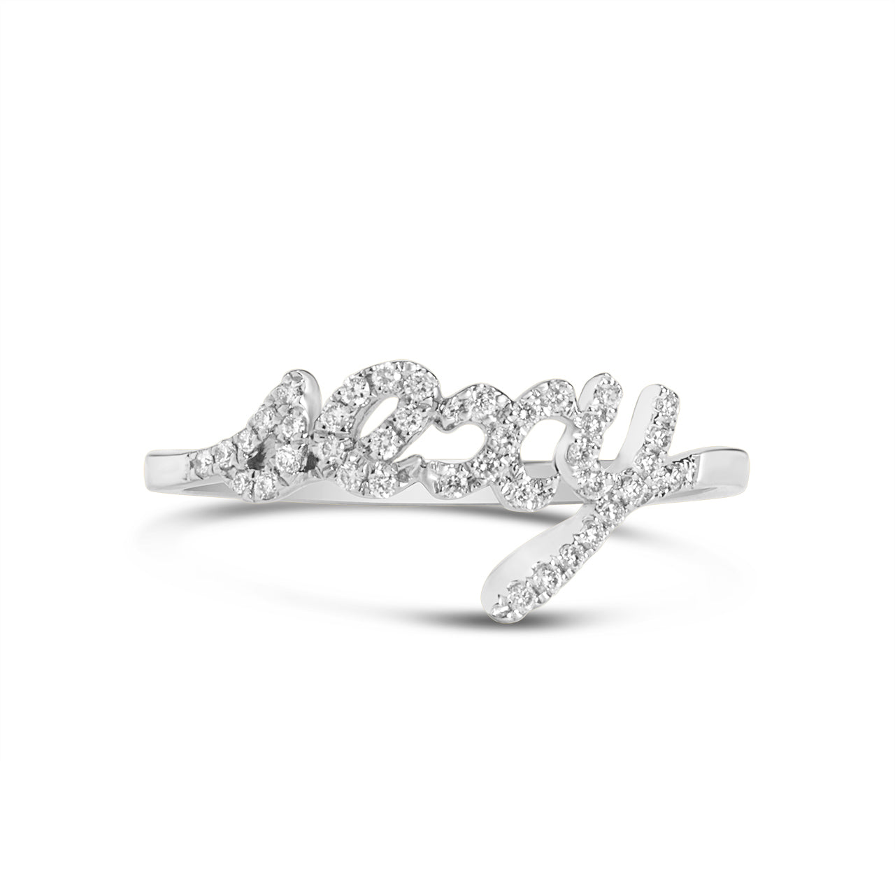 Diamond Sexy Script Ring