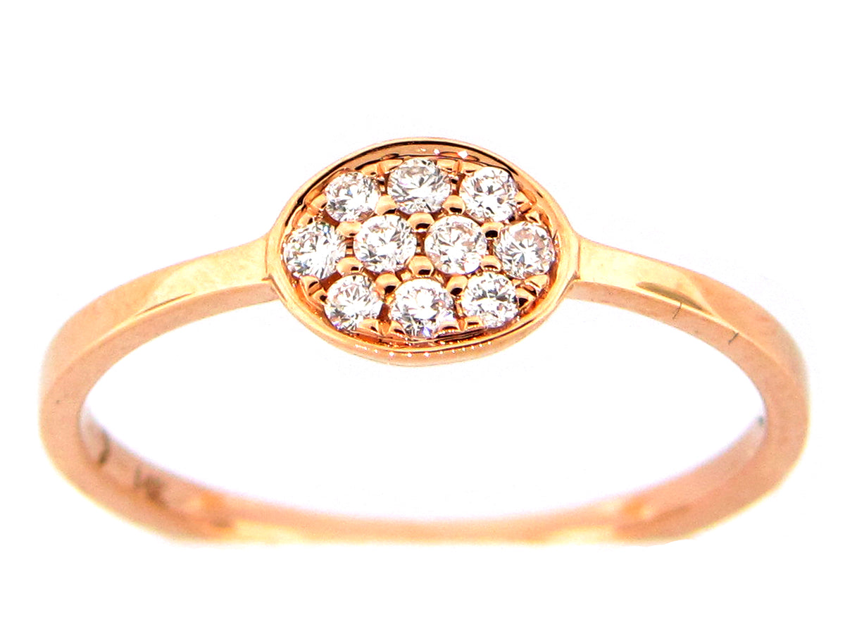 DIAMOND OVAL CLUSTER RING
