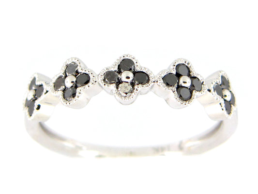 BLACK DIAMOND FLORETTE RING