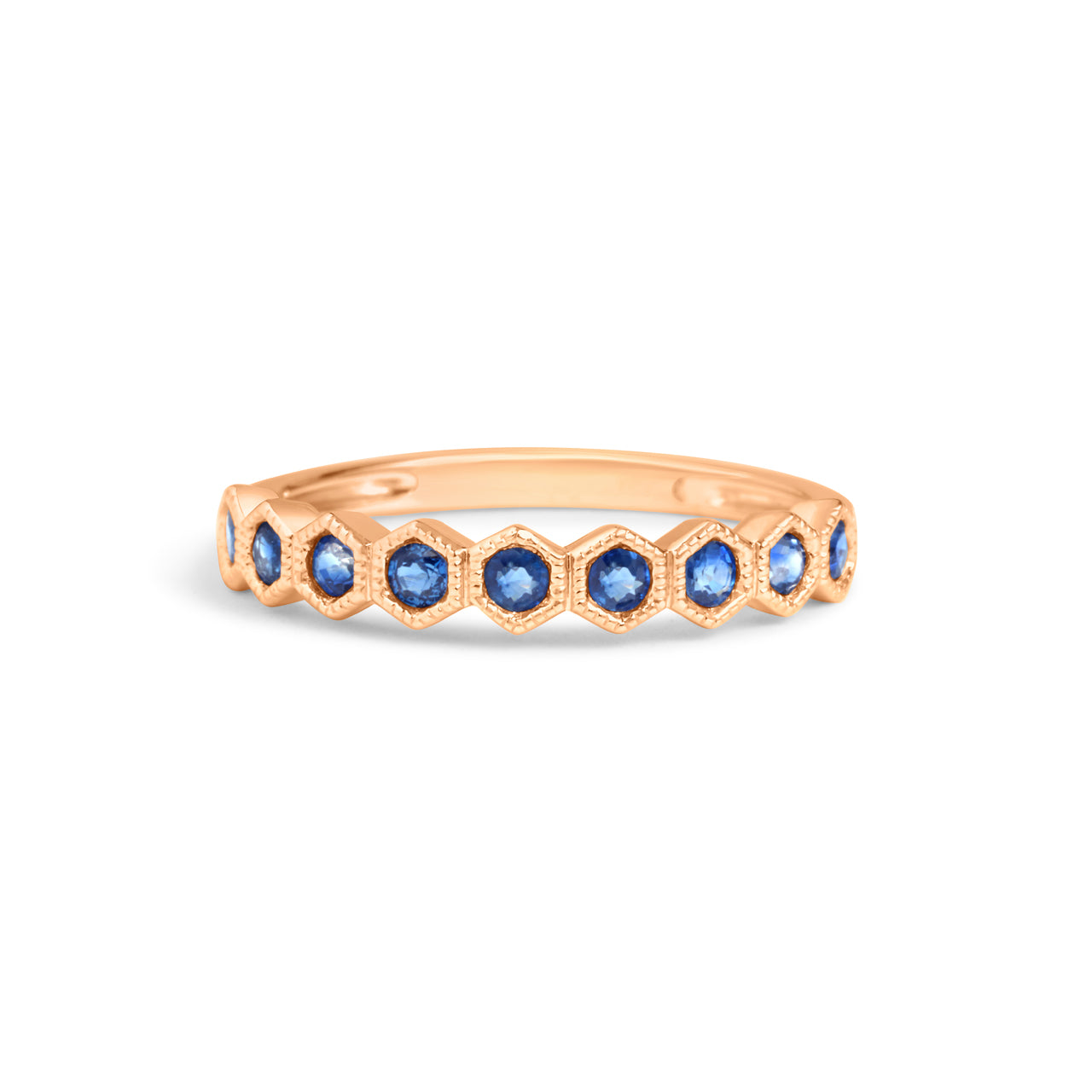 Sapphire Honeycomb Stackable Band
