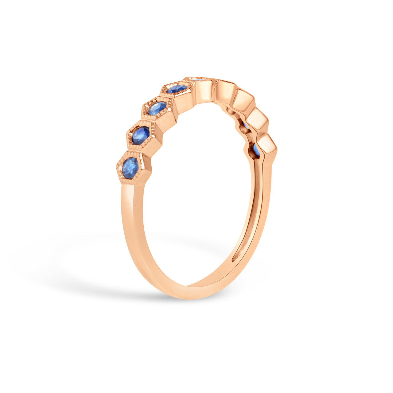 Sapphire Honeycomb Stackable Band