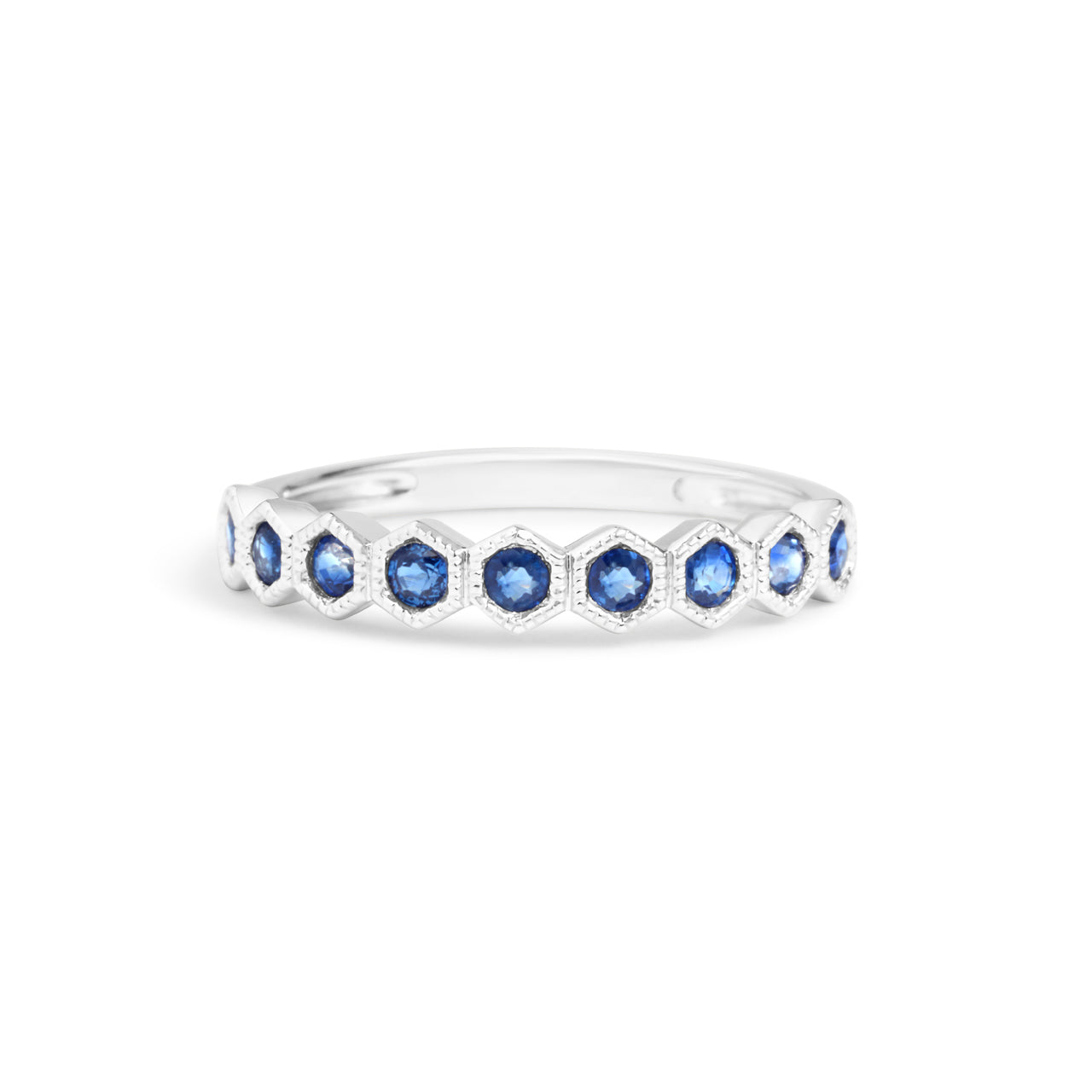 Sapphire Honeycomb Stackable Band
