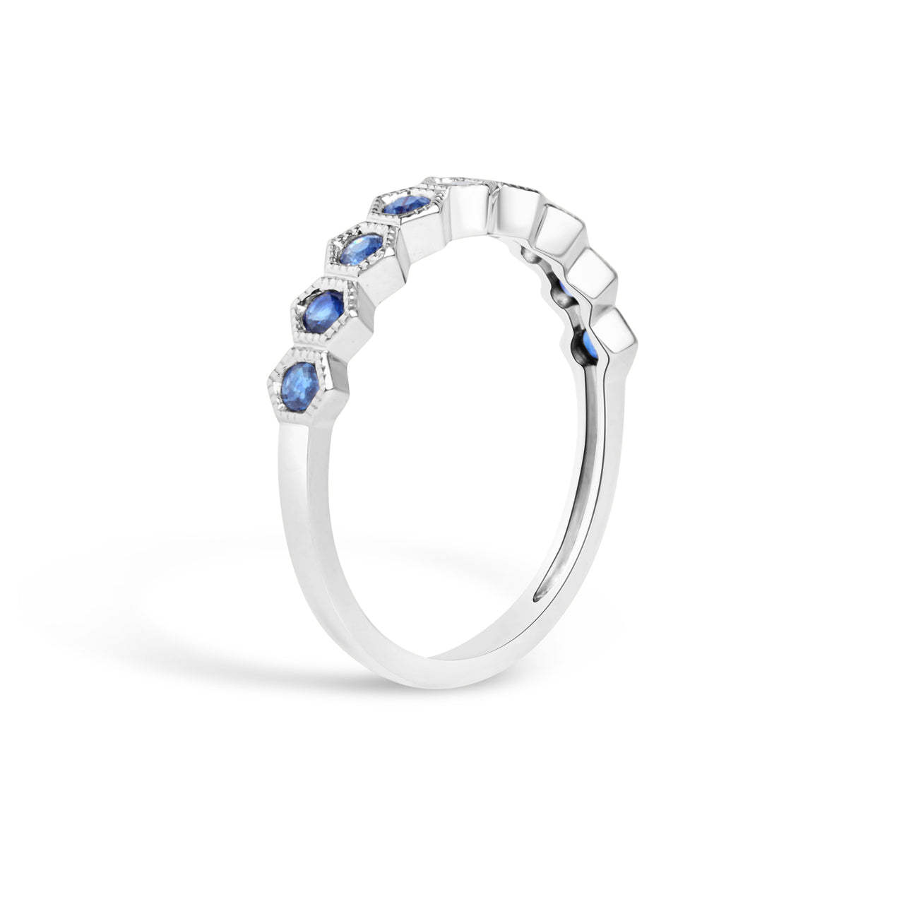 Sapphire Honeycomb Stackable Band