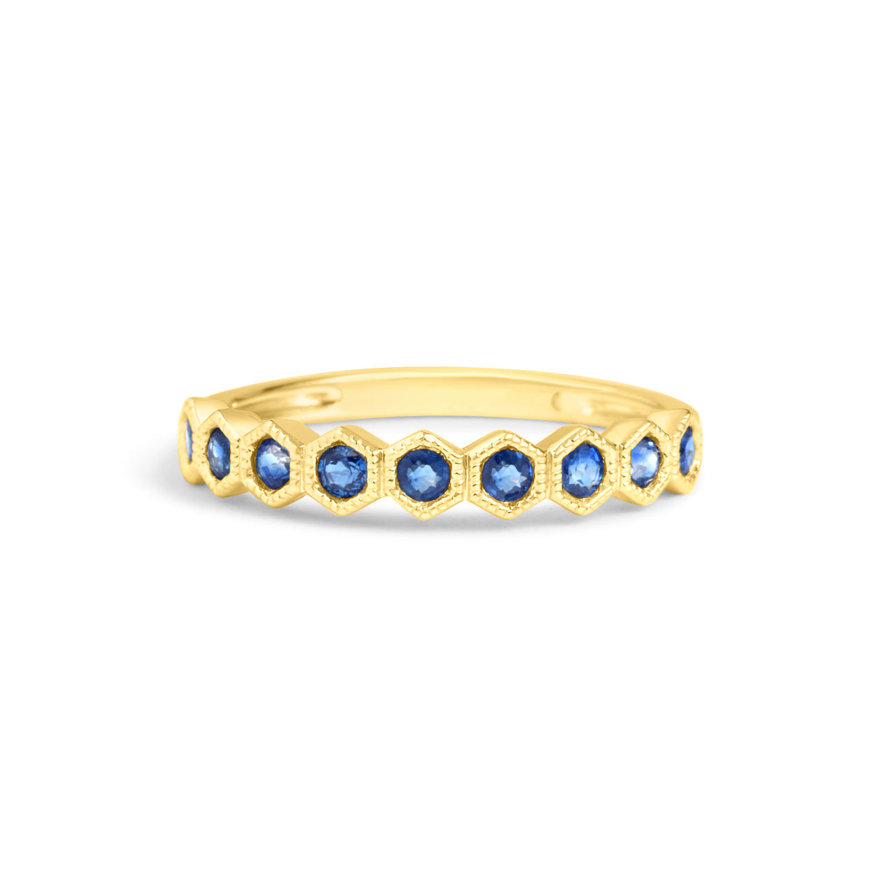 Sapphire Honeycomb Stackable Band