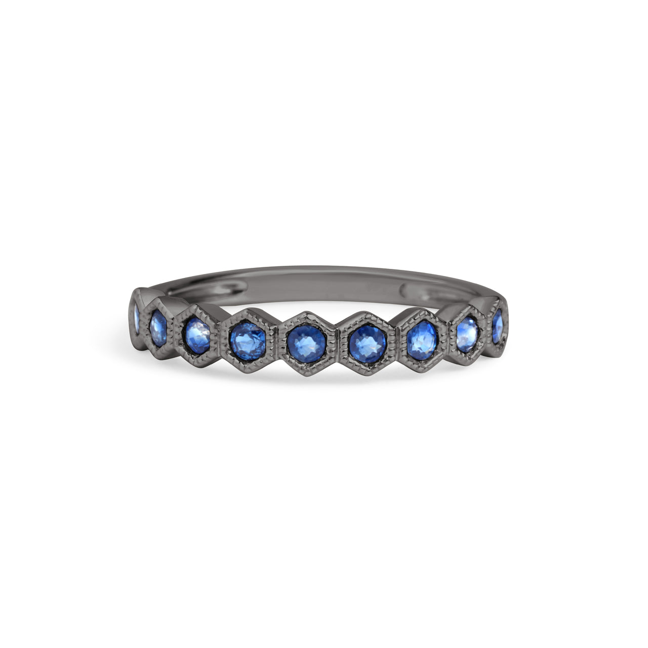 Sapphire Honeycomb Stackable Band