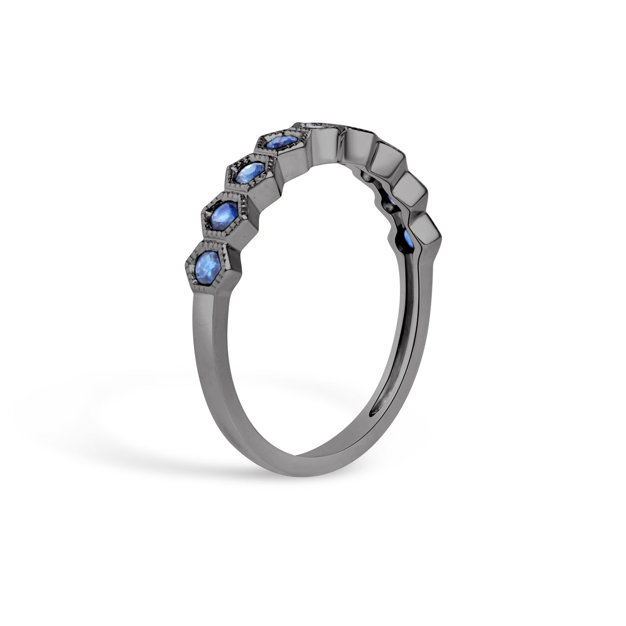 Sapphire Honeycomb Stackable Band