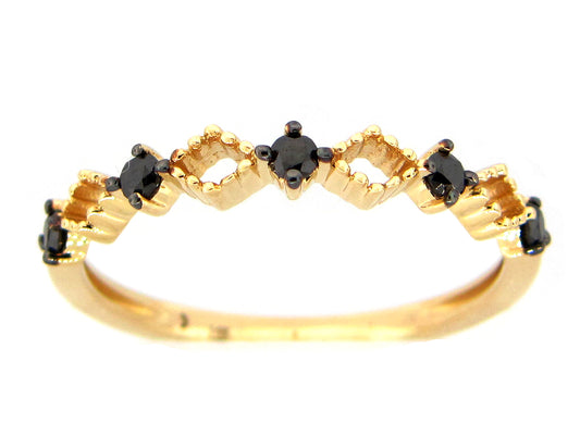 BLACK DIAMOND RING, 14KY (R)