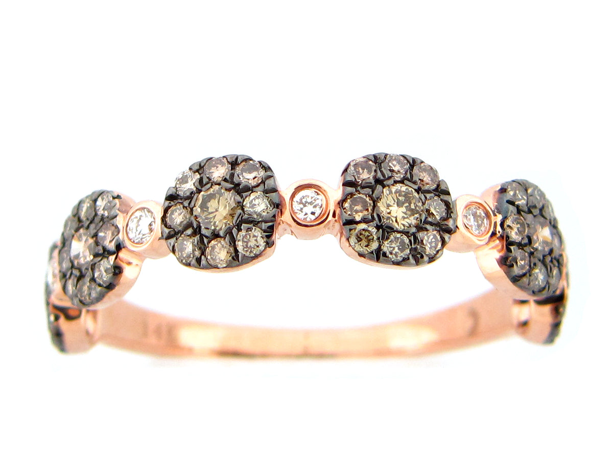 BROWN & WHITE DIAMOND RING
