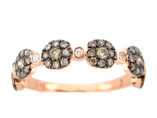 BROWN & WHITE DIAMOND RING